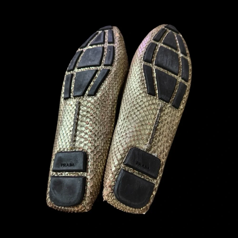Prada Woven gold sneak skin - Picture 3 of 6